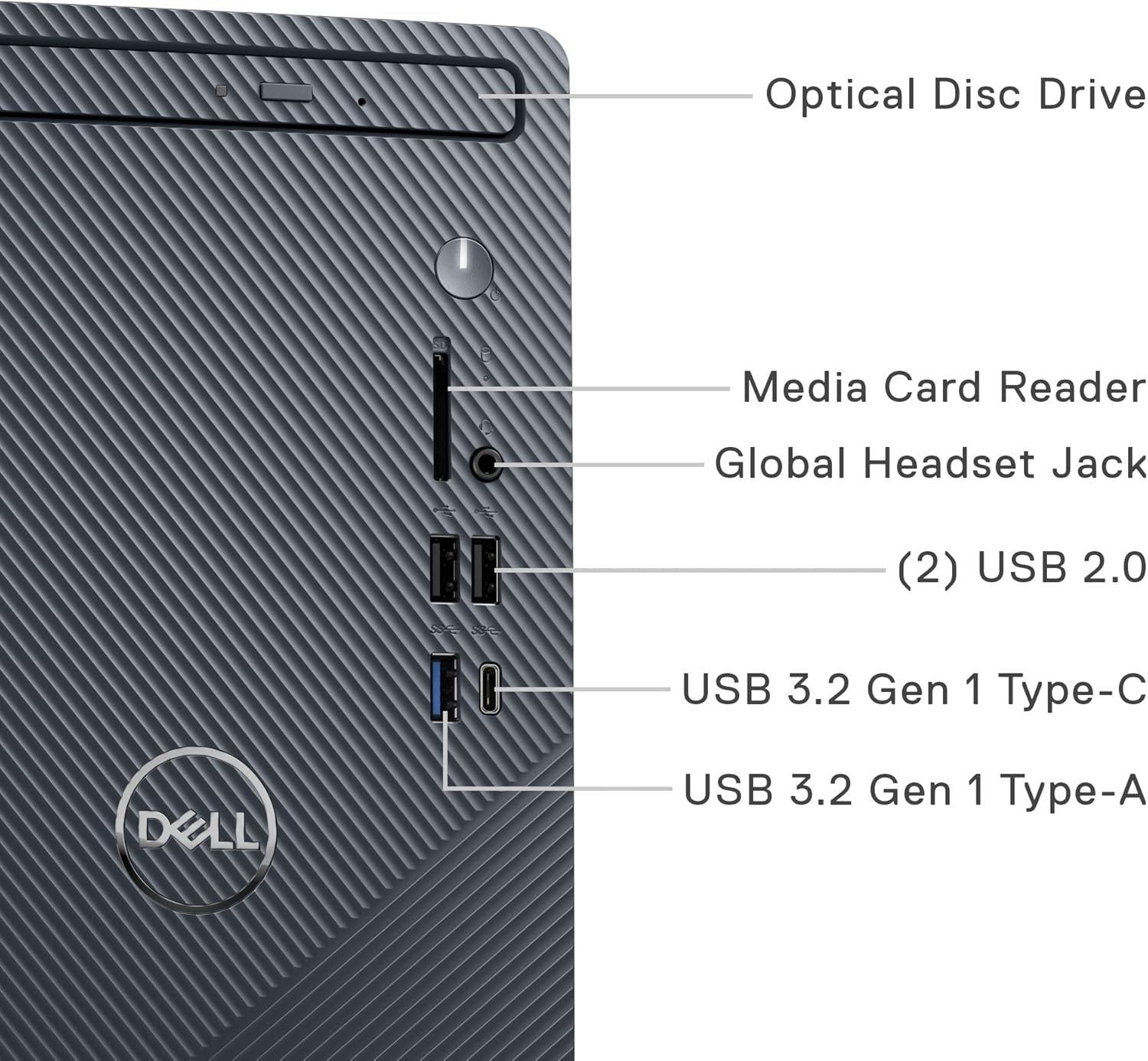 Dell Inspiron 3910 Desktop - Intel Core i7-12700 Processor, 16GB DDR4 RAM, 512GB SSD, Intel UHD 770 Graphics, Intel Wi-Fi 6, 2 Years On Site + 6 Months Migrate, Windows 11 Pro - Mist Blue