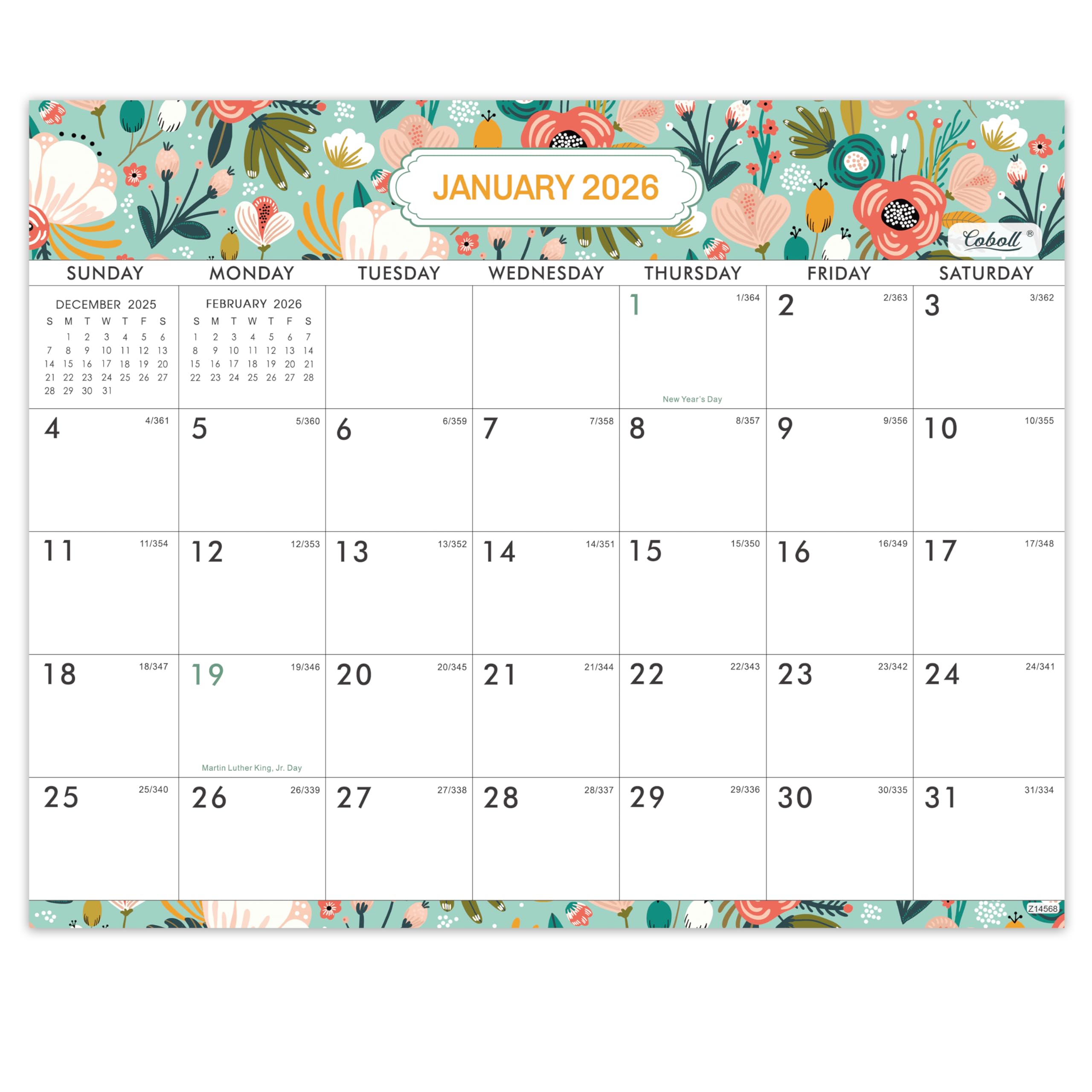 Coboll 2025 Magnetic Calendar - 2025 Calendar from Jan.2025 - Dec.2025, Magnetic Calendar for Fridge, 8" × 10", Tear-off Pad, Perfect Magnetic Calendar for Refrigerator