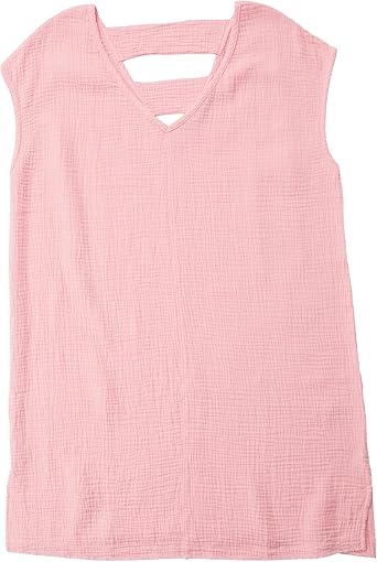 Amazon Com Mod O Doc Double Layer Caftan With Back Cutouts In The Pink Md Us 8 10 Clothing Shoes Jewelry