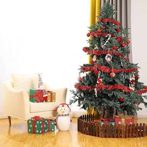 Miniatura 6 de Guirnalda de oropel de Navidad de 59 pies con torsión metálica, guirnalda colgante brillante para árbol de Navidad, suministros de fiesta Dingion