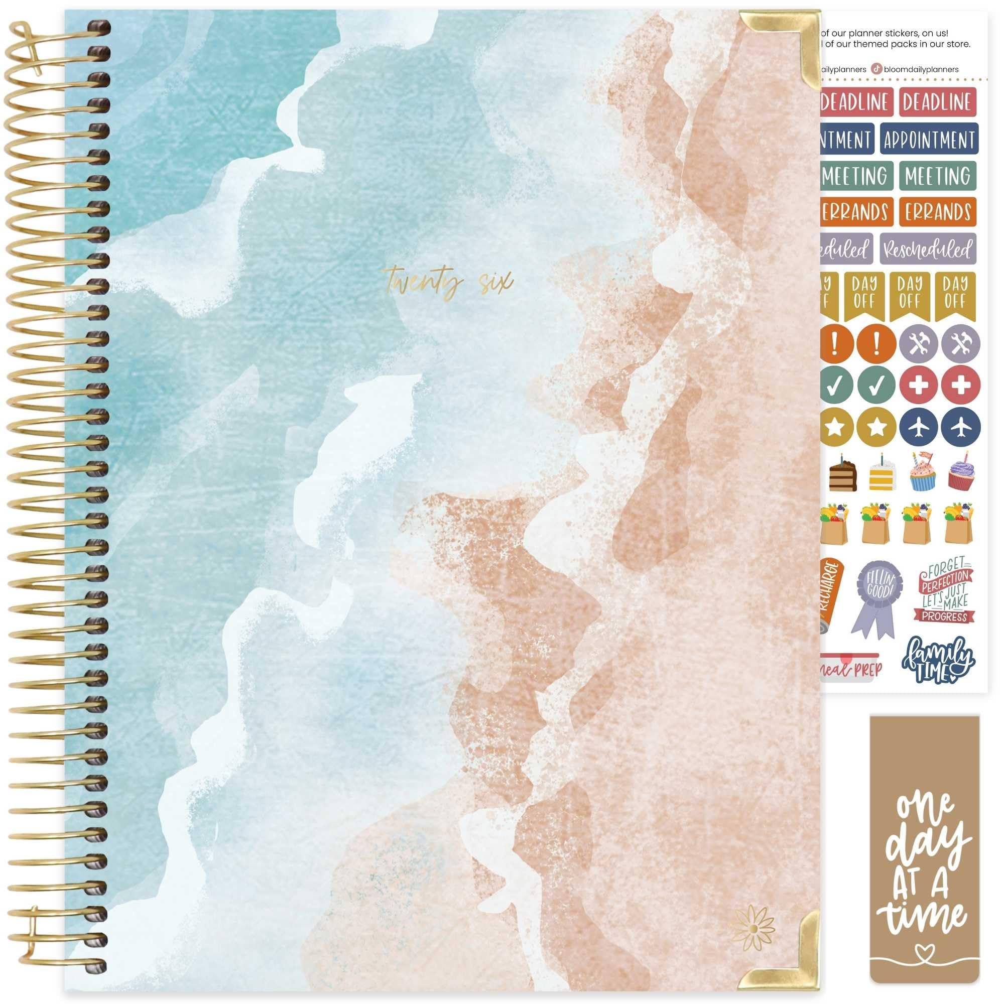 bloom daily planners HARDCOVER 2026 Planner (January to December) - 8.5” x 11” Weekly & Monthly Dated Agenda Organizer Book with Stickers & Tabs -
