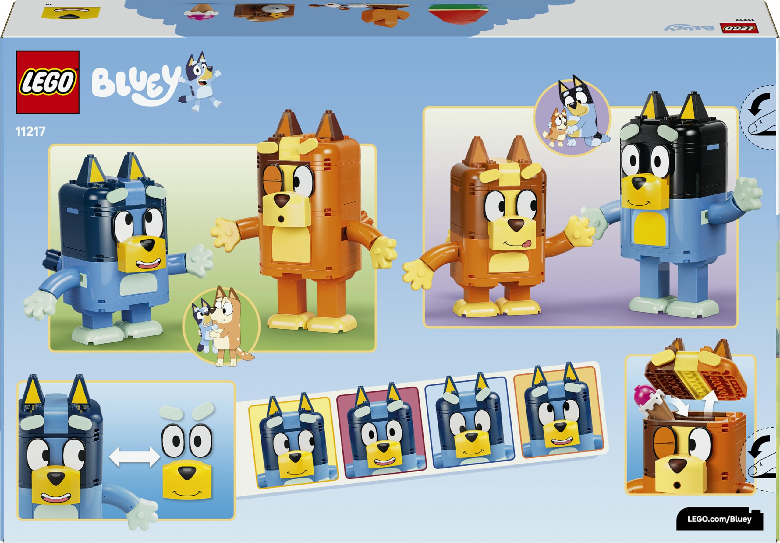 LEGO Blue Rodzina Blue z klocków 11217 | Figurki, zabawka dla 5-latka, pomysł na prezent dla dzieci, klocki dla dziewczynki i chłopca, 466 elementów