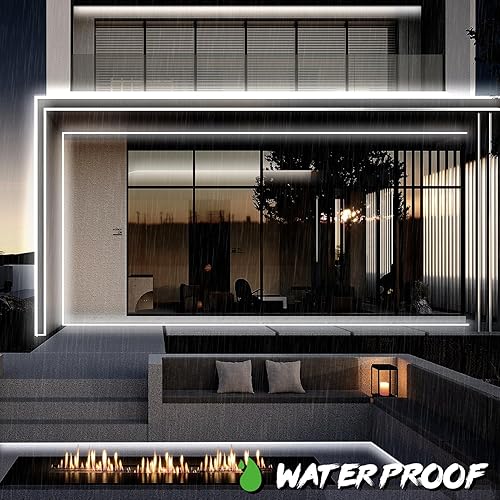 Miniatura 4 de EUGOBRTEN Tira de luces LED de neón de 50 pies49.2 ft, tira de luz de neón de 24 V, de silicona, impermeable, flexible, para decoración de