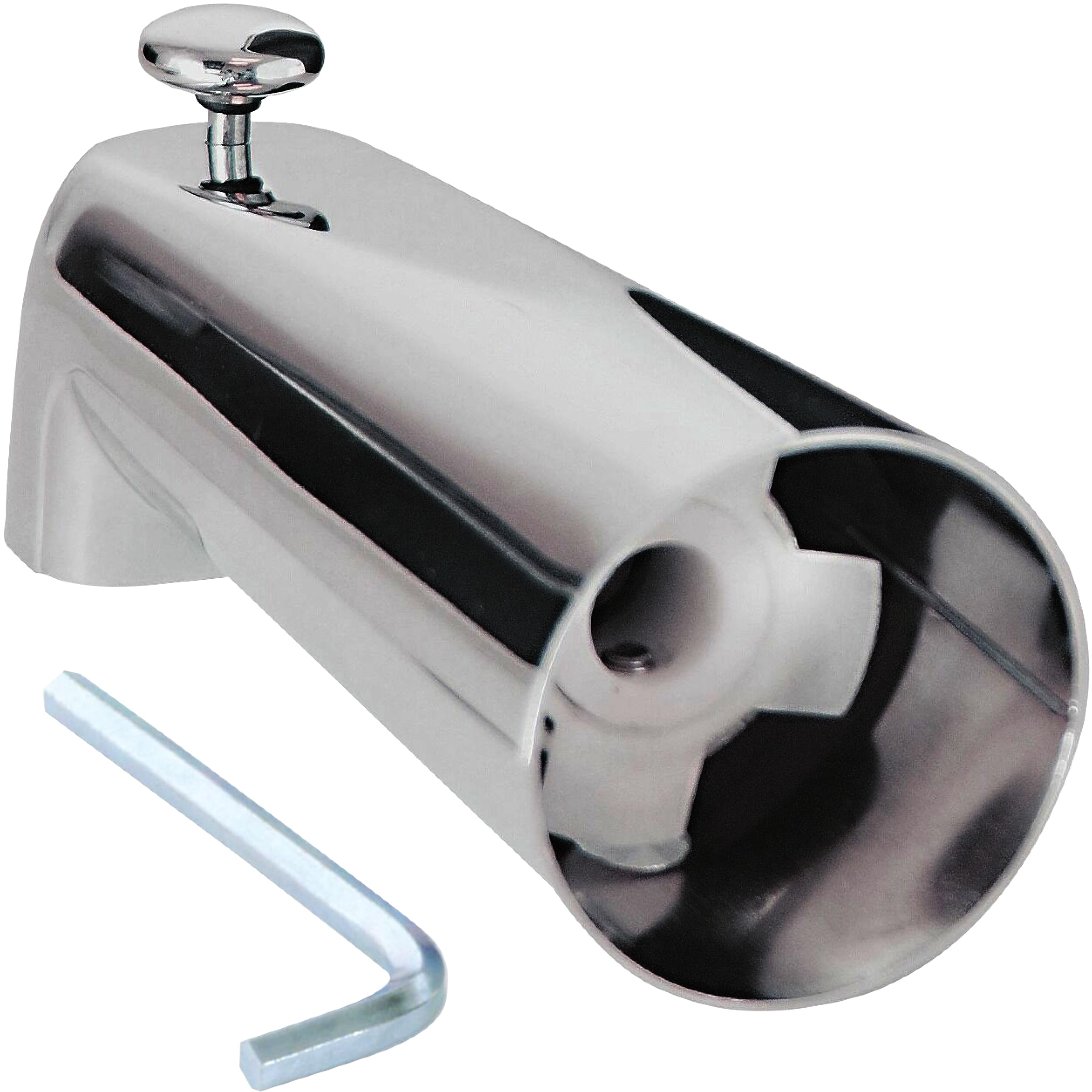 Fez ML　25-28.5cm EZ-Flo 7 Inch Slide-On Zinc Bath Tub Diverter Spout with Set Screw