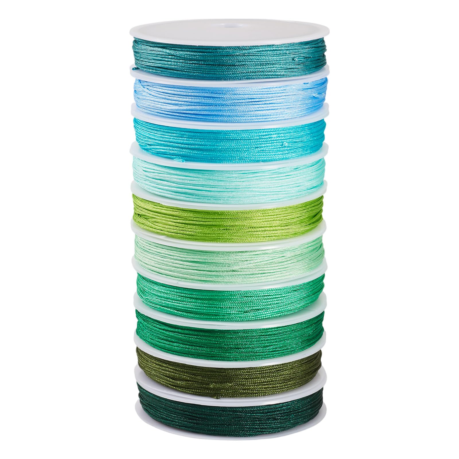 Cuerda de nailon de 0,8 mm para hacer joyas y manualidades con hilos de 10 colores