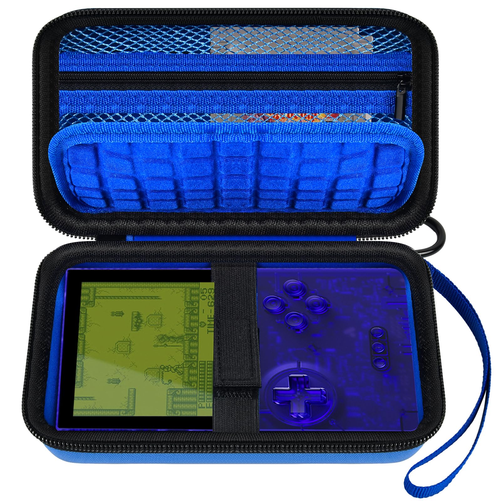 AgainmoreHard Case Compatible with Analogue Pocket, Portable Mini Game Player Storage Bag (Blue)