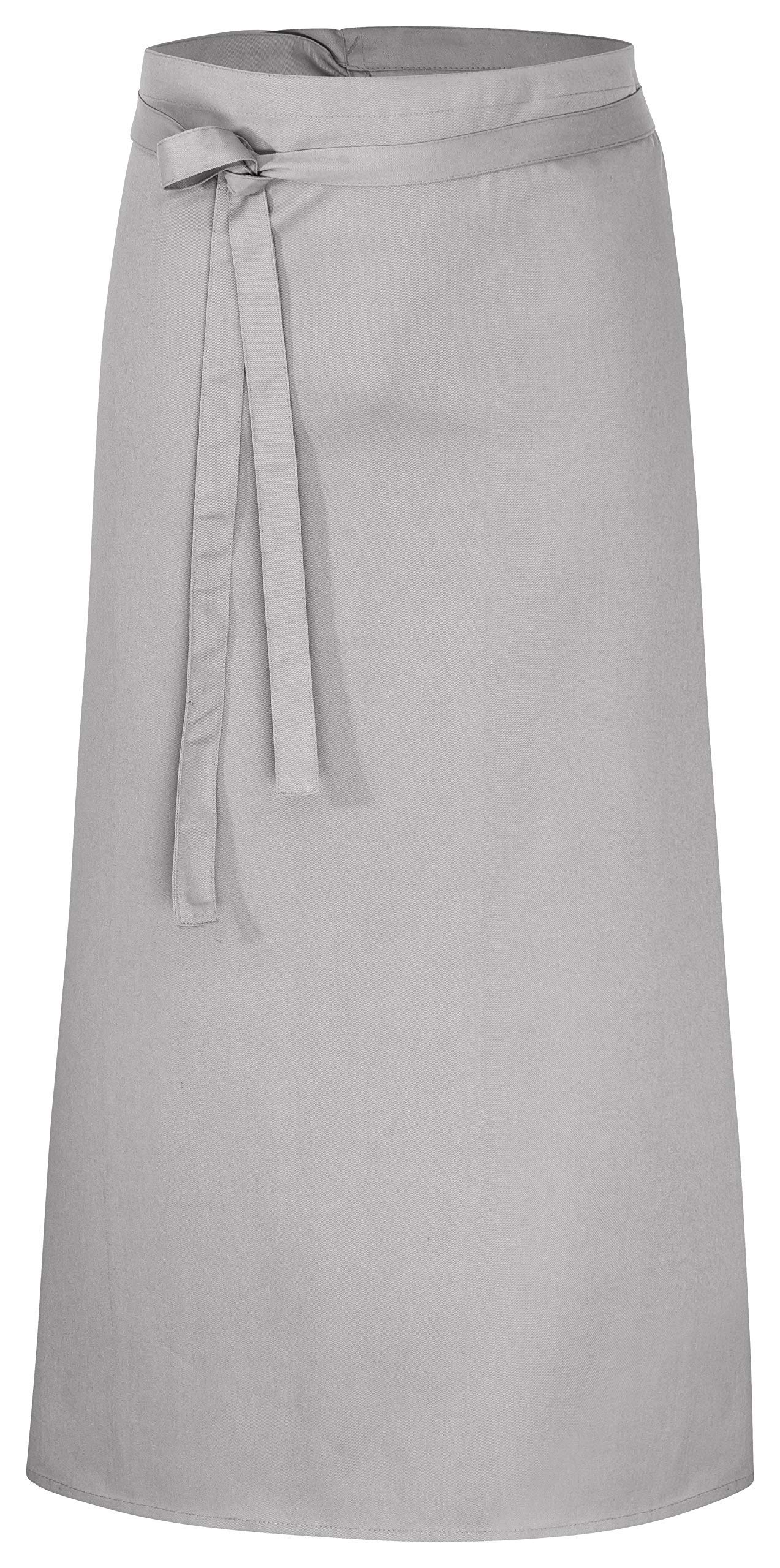 DESERMO - Juego de 10 Delantales de 100 cm x 100 cm (Largo x Ancho), Delantal Profesional Mujer y Hombre, Mezcla innovadora de algodón y poliéster, Color Gris