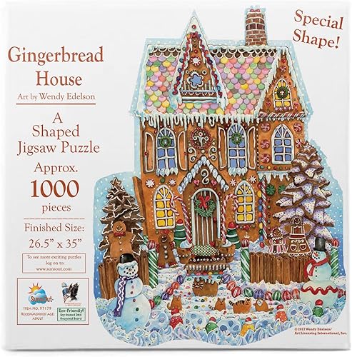 SunsOut - Puzzle de 1000 piezas diseño de casa de jengibre