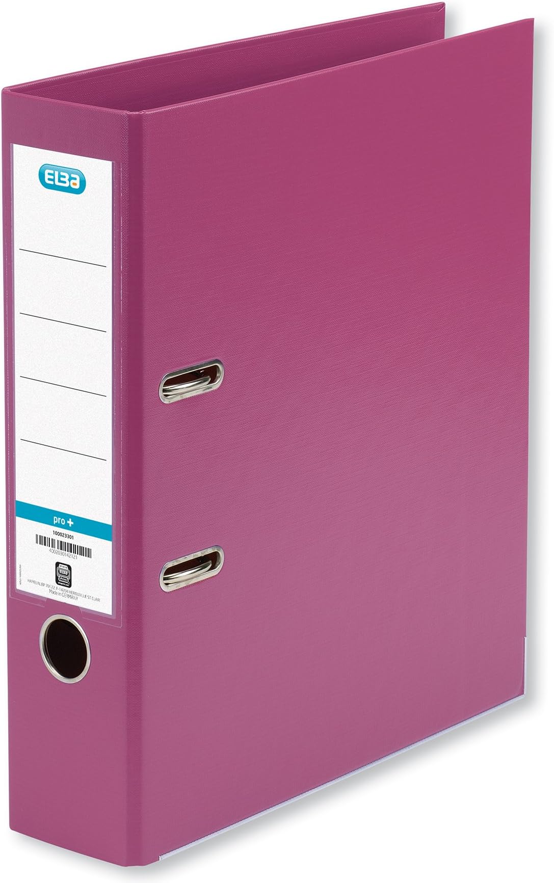 ElbaA4 Lever Arch Files, Pink, Plastic, 1 Folder, 100023300