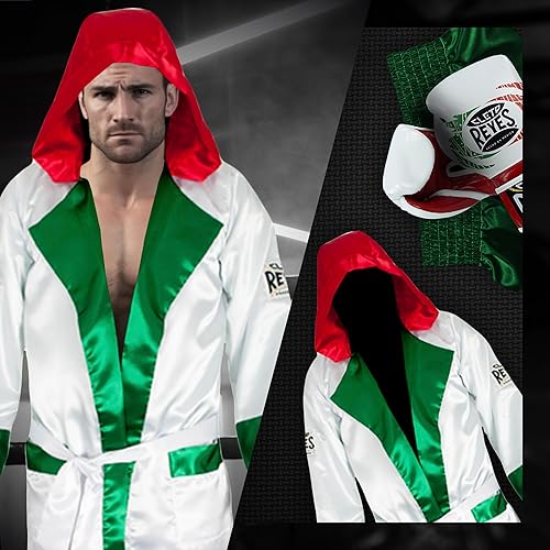 Miniatura 4 de CLETO REYES Bata de boxeo de satén con capucha para hombres y mujeres, ropa de uniforme de competición unisex para adultos