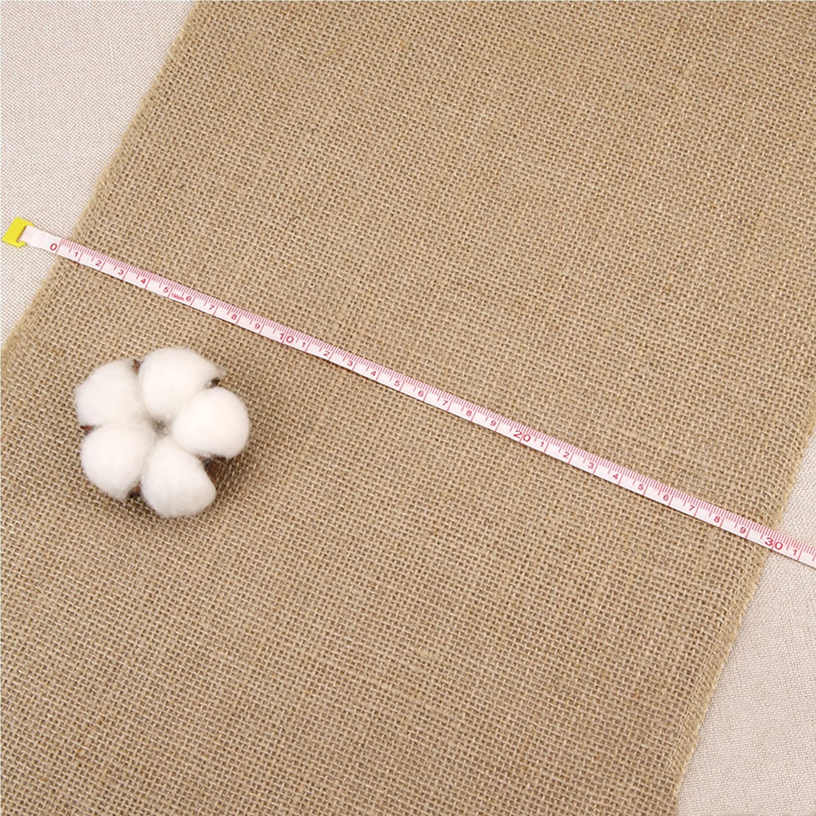 Dekoband Natürliche Burlap Geschenkband Vintage Juteband Sackleinen Vintage Dekoration bordüre Dekoband Rolle für Handwerk Hochzeit Geschenkverpackung (10 Meter Lang) (30cm)