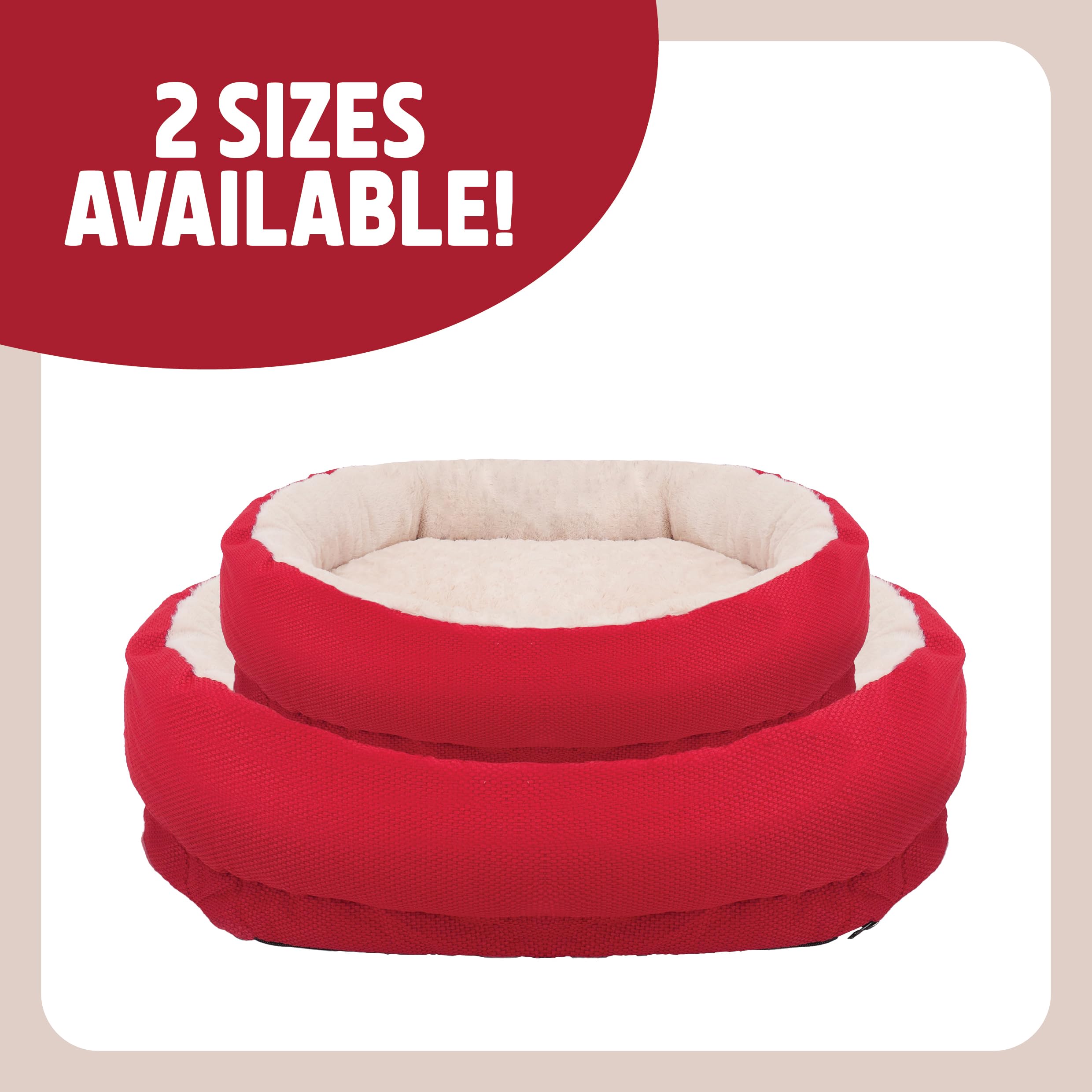 Cuccia per cani ortopedica in memory foam in palissandro, lavabile in lavatrice con copertura rimovibile, interno in peluche super morbido, rosso, 66 x 86 cm