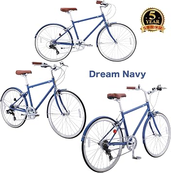 Panther Fun City Bike, Lightweight CrMo Frame, 7 Speed Exteriors, Compatible Height Above 63.0 inches 160 cm, Front and Rear Wheels, Quick Release System, Aluminum Front and Rear Fenders, Thick