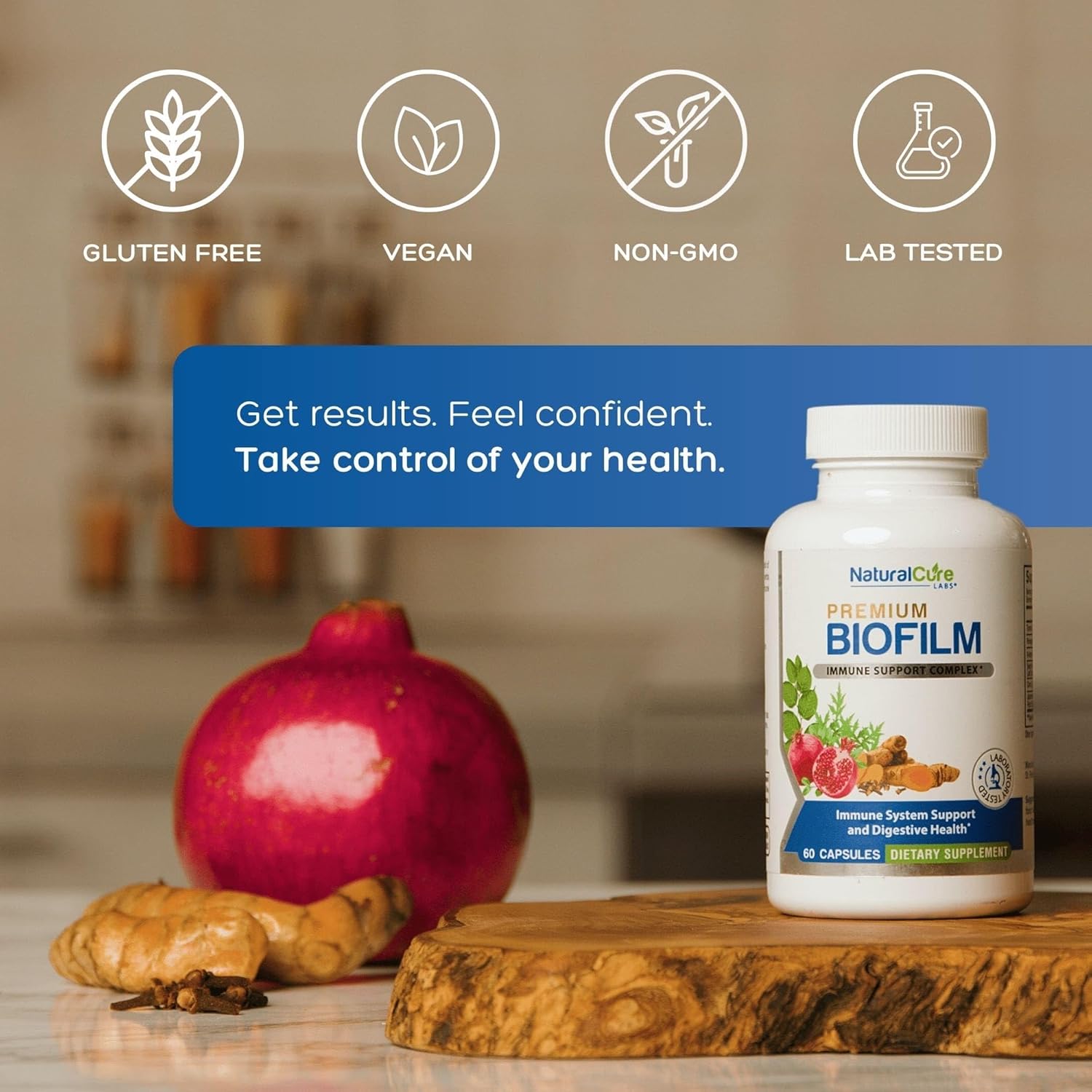 Natural Cure Labs Biofilm Complex – Premium Botanicals & Herbs | Digestive & Immune Wellness Support | Vegan, Non-GMO, Gluten-Free | Supports Gut Balance & Probiotic Activity