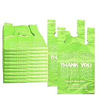 Vista 13 de YoYoRain Bolsas de agradecimiento rosadas, 1000 bolsas para camisetas, bolsas para llevar, bolsas de comestibles, reutilizables y desechables, Rosado