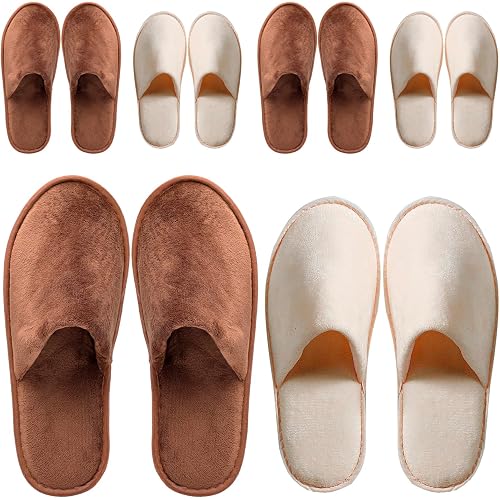 6-10 Pairs Spa Slippers, Non Slip Disposable Slippers For Guest, Washable Reusable, Which Can Be Used As Women Men, House, Indoor, Bathroom, Bedroom, Hotel, Bride Slippers