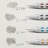 Vista 7 de Pentel GraphGear 1000 - Lápiz de dibujo automático (0.3mm), acentos negros, 1 unidad (PG1013G)