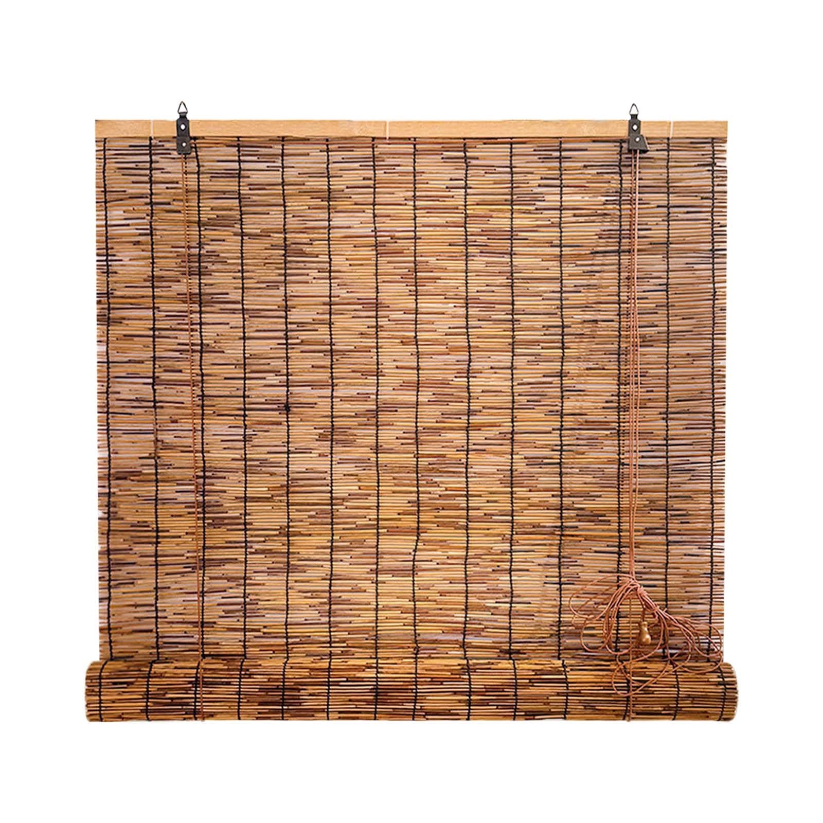 Outdoor Bamboo Roller Blinds Waterproof Privacy Bamboo Blinds 50-180cm