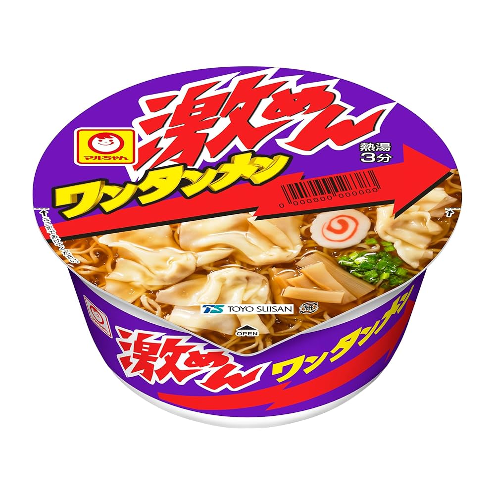 Amazon.co.jp: マルちゃん 激めん ワンタンメン 92g ×12個