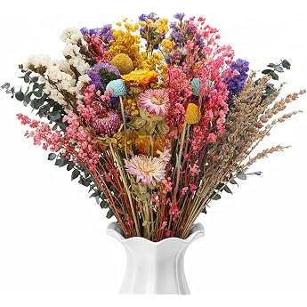 44-Piece Dried Flower Bouquet Decoration Set 8 Varieties of Dried Flowers Bouquet