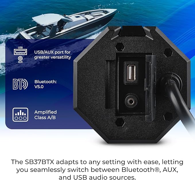 Barra de Sonido Marina DS18 SB37BTX 37" 1200W Bluetooth Renovado miniatura 5