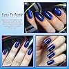 Blue Nail Polish - Royal Blue Nail Varnish - Quick Dry & Long Lasting Glitter Nail Varnish - High Glossy Shimmer Holographic Nail Polish - No Need Cure Chip Resistant for Women DIY Manicure