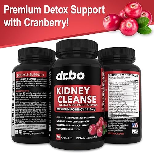 Miniatura 8 de Kidney Cleanse Detox y carbón activado – Extracto natural de arándano y Uva Ursi para apoyar la salud de los riñones, la vejiga y el tracto urinario