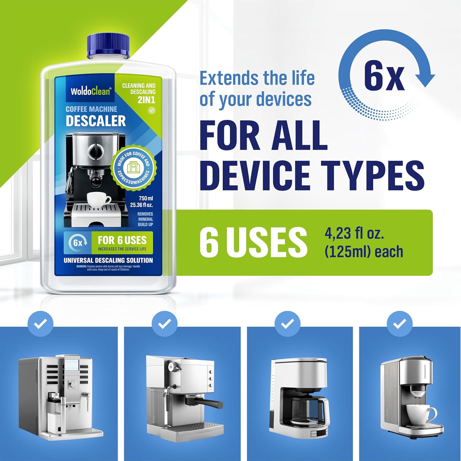 WoldoClean Descaler for All Device Types