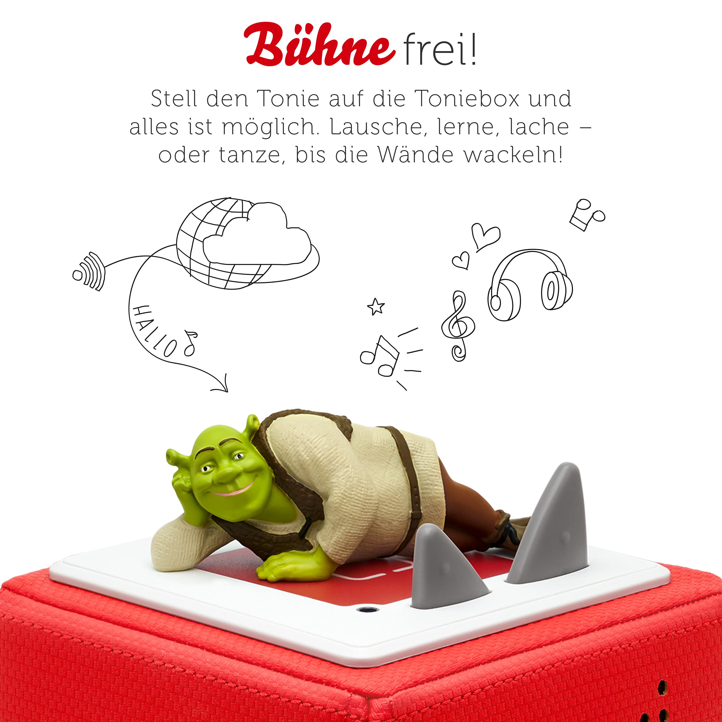 tonies Figurka do słuchania Toniebox, Shrek – wspaniały bohater, słuchowisko do filmu, dla dzieci od 7 lat, czas odtwarzania ok. 62 minut