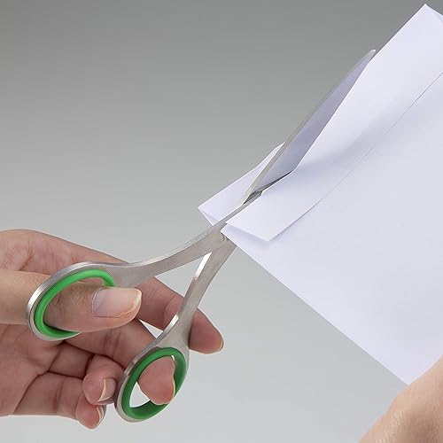 Miniatura 5 de ALLEX Tijeras de oficina para zurdos para escritorio, tijeras medianas de 6.5 pulgadas multiusos para mano izquierda, fabricadas en Japón, hoja de
