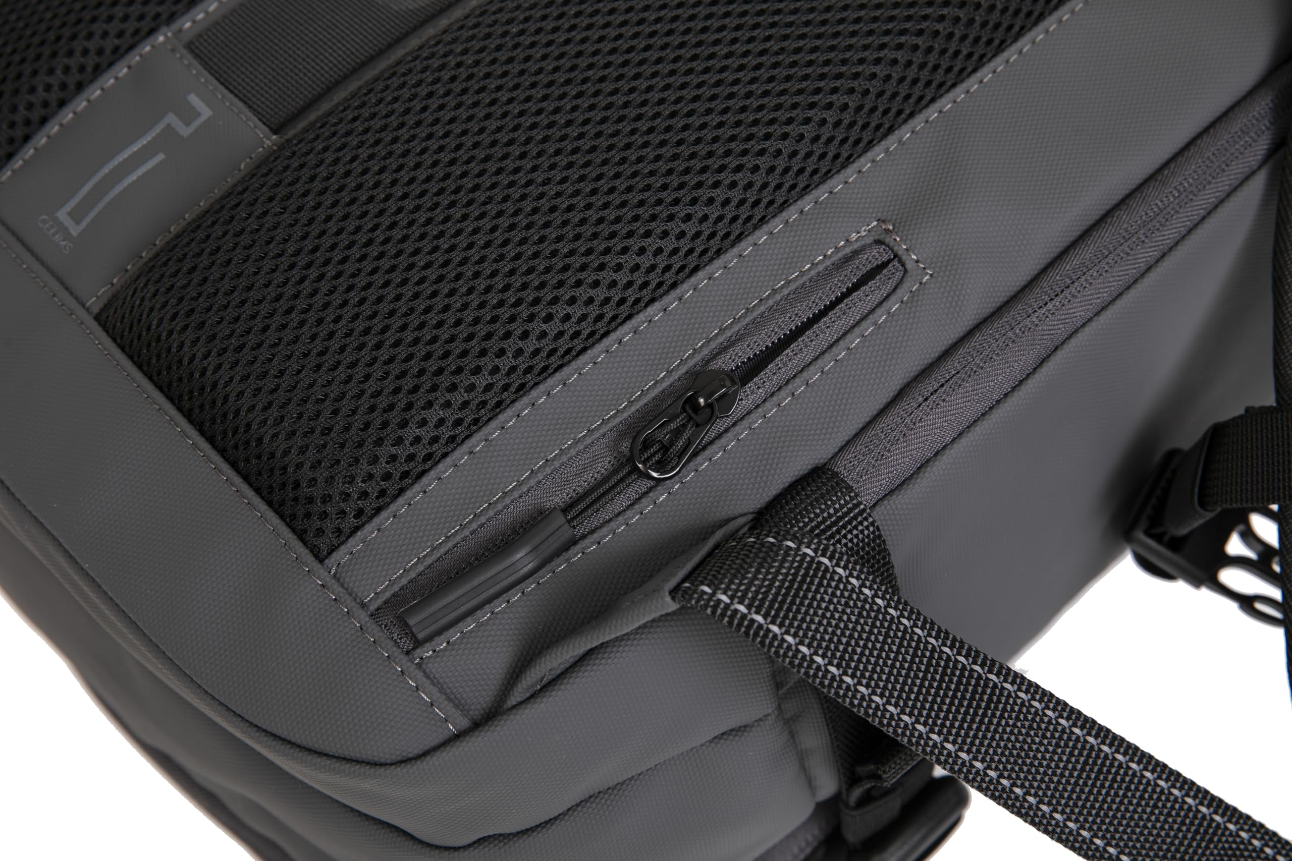 CELIMS - Zaino da viaggio sotto vuoto con pompa ad aria ricaricabile | 48L espandibile 60L | Scomparto per computer portatile | Lucchetto TSA | Impermeabile | Grigio