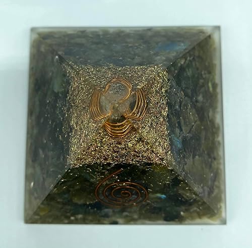 Miniatura 2 de Beauty Agate Crystals Labradorite Orgone Reiki Pyramid -3 Inch for EMF Protection, Healing, Energy Generator, Meditation Tools & Positive Energy
