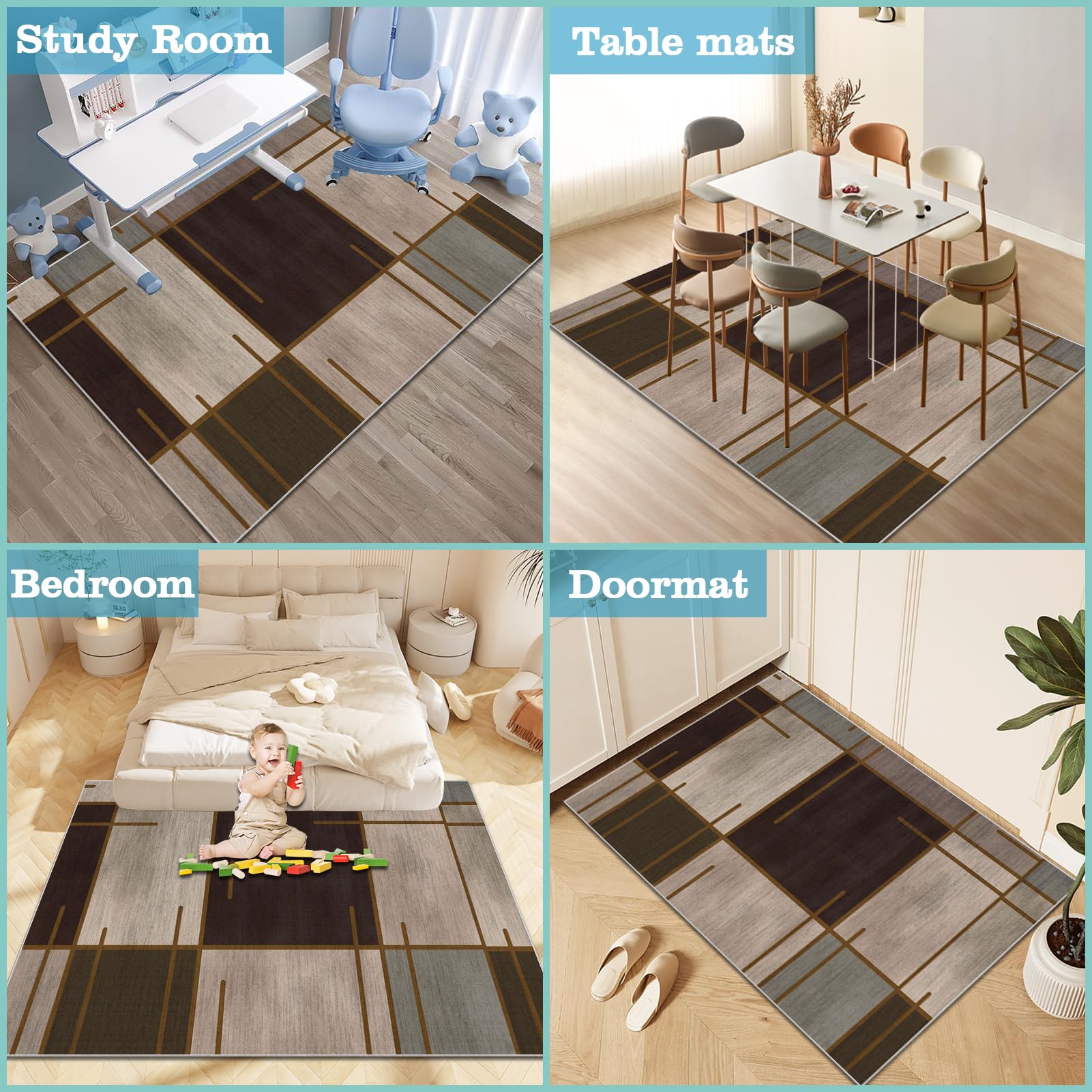 Xiaputcr Floor Mat for Office Chair Office Chair Mat for Hardwood Floor Non Slip Gaming Computer Chair Mat Multi-Purpose Floor Protectors for Rolling Chairs Carpet Protections Chair Mats 100 x 130 cm - Image 6