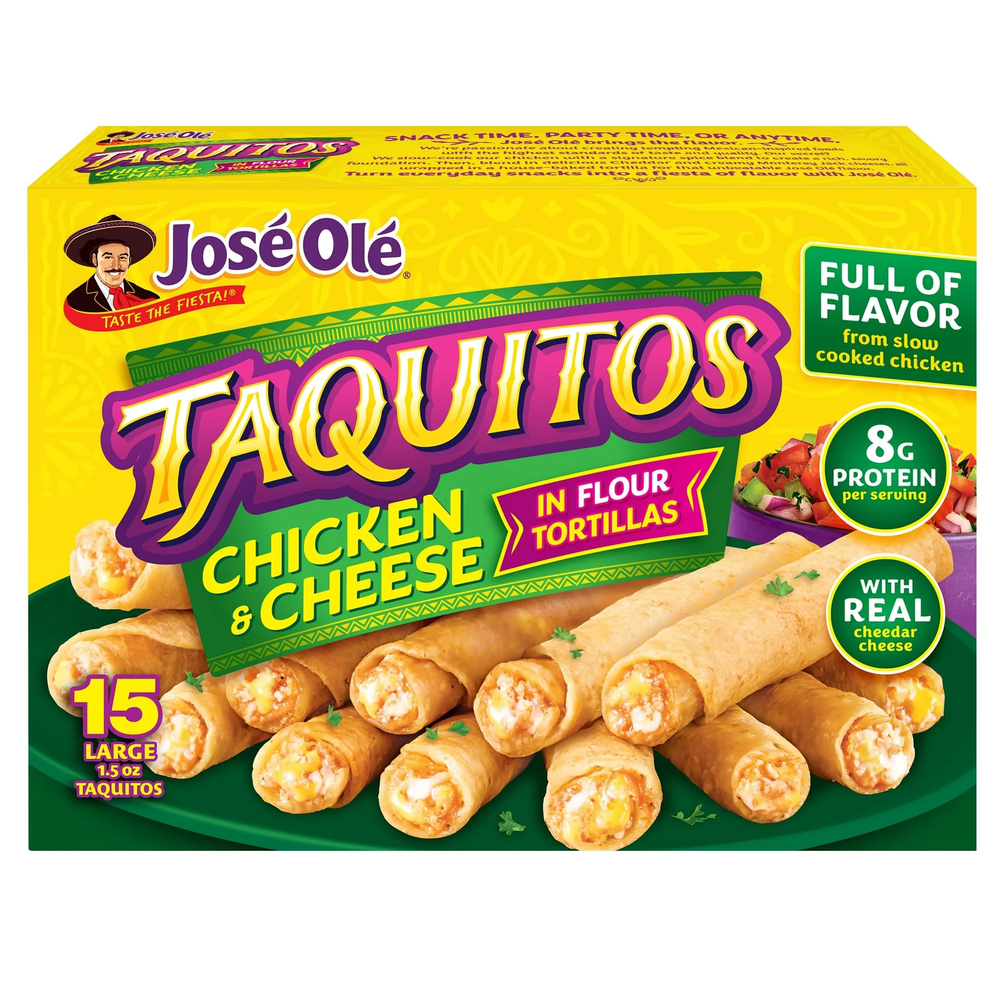 Jose Ole Chicken Taquitos Frozen Box 22 5 Oz