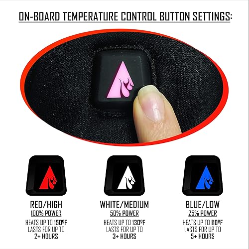 Miniatura 8 de ActionHeat Guantes calefactables de alta calidad de 5 V para mujer, guantes térmicos con batería con 3 ajustes de calor, guante extendido, control