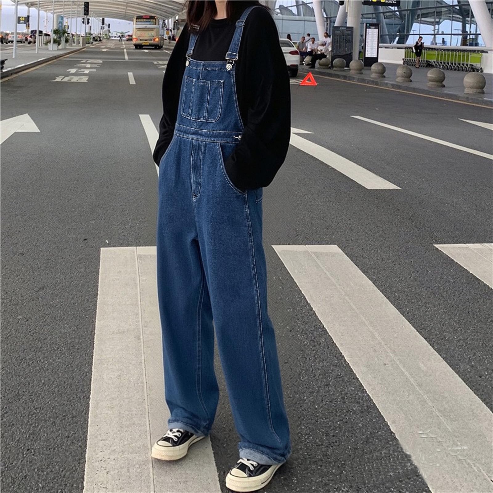 Mono de mujer 2026 de moda monocolor vaquero mono con botones tirantes verano manga corta pantalones de trabajo blancos