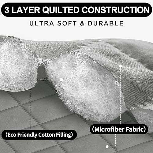 Miniatura 10 de Deeky Funda de sofá lavable para perros, funda protectora de sofá para mascotas, reversible, acolchada y resistente al agua, con varillas de espuma