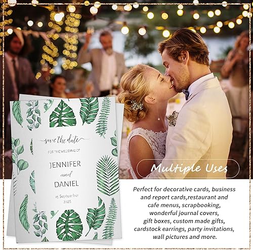 Miniatura 6 de 120 hojas de cartulina plateada brillante de 8.5 x 11 pulgadas, papel metálico metálico de 250 gsm92 libras, papel perlado plateado de doble cara