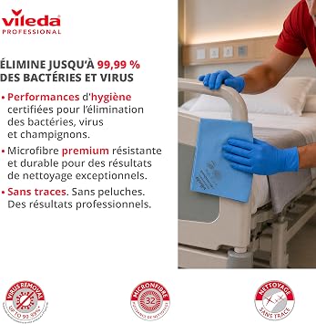 Vileda Professional r-MicronQuick Microfibre Cloth Red Pack of 5