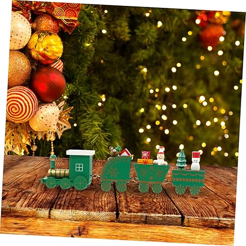 Miniatura 4 de Tren de Navidad Tren de Madera Tren Ornamento de Tren de Navidad para Niños Tren de Juguete Tren Debajo del Árbol de Navidad, Tren Ferroviario,