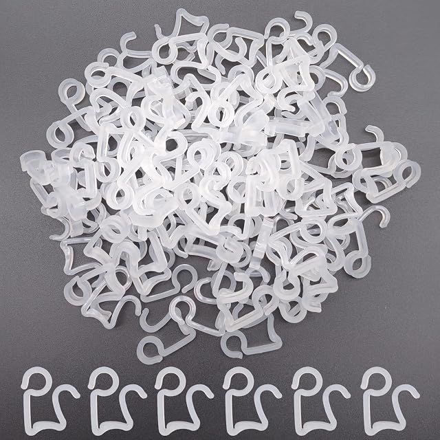 QISF 50 Pcs Christmas Light Clips | String Lights Hooks | Gutter Hooks | Plastic Outdoor Indoor Lights Hanger | Durable Weatherproof | Wire Holder for Christmas/Birthday/Anniversary Decoration