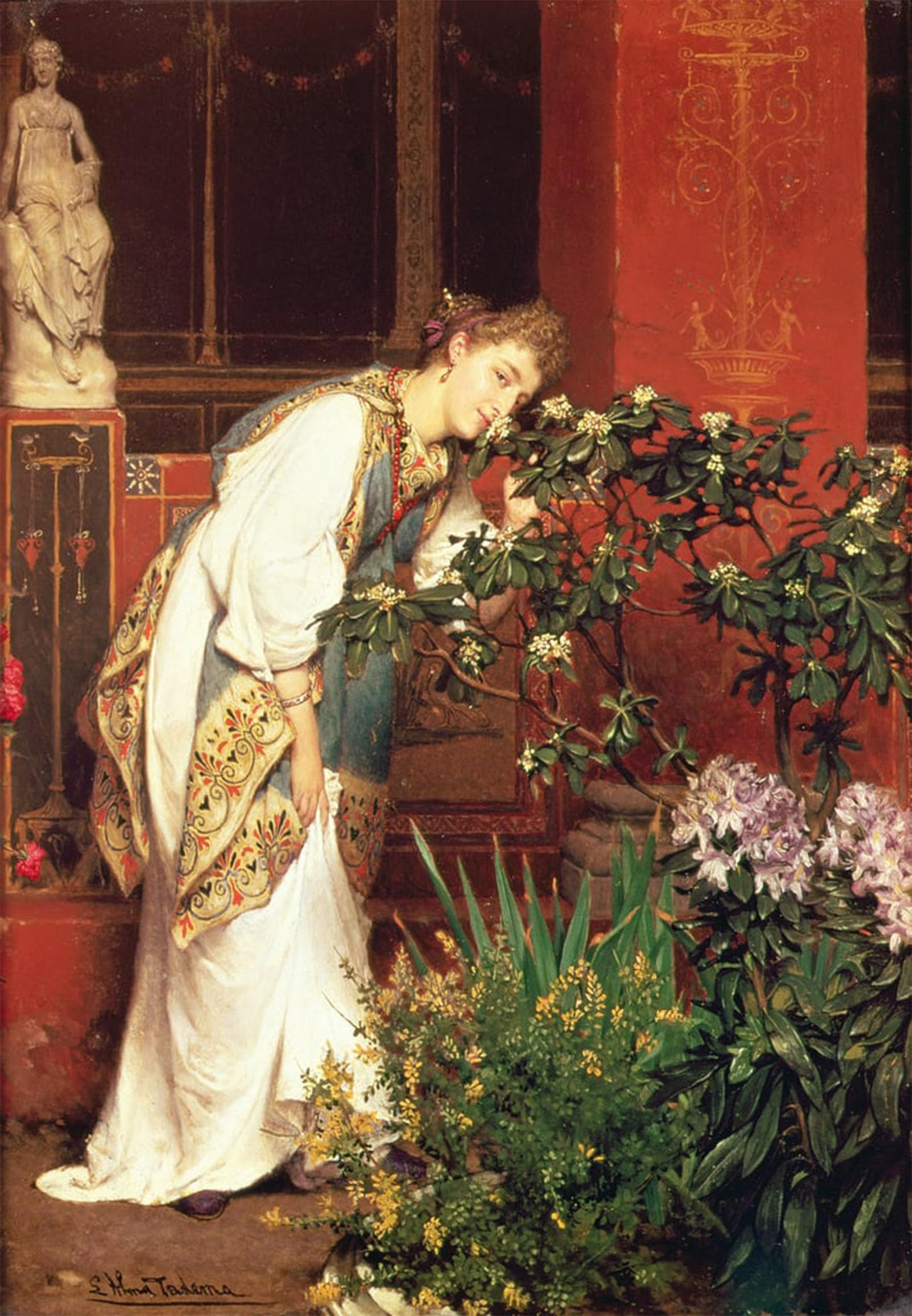 Poster affiche décorative graffiti art mural péristyle Lawrence Alma Tadema 60x90