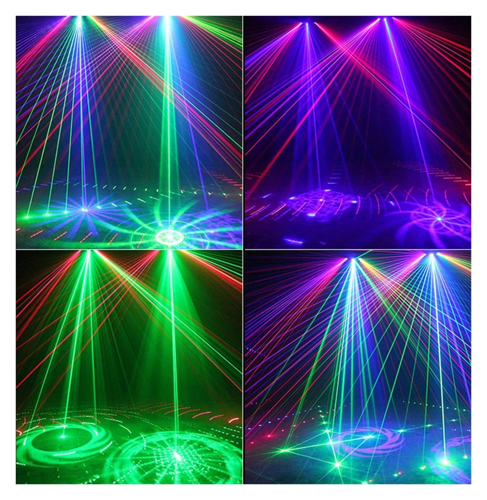 DJ Scena Dyskotekowa Projektor Laserowy Sześć Oczu Światło RGB DMX Dźwięk Aktywne Wzory Efekty Skaner Boże Narodzenie Strona Główna Potańcówka System Show