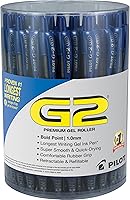 Pilot G2 Premium Gel Pens, Retractable Refillable Bold 1.0mm Blue Ink, 36 Pack - Super Smooth Writing & Comfort Grip