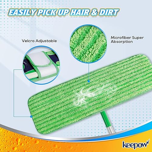 Miniatura 3 de KEEPOW Almohadillas para trapeador XL compatibles con Swiffer Sweeper XL, paquete de 6 almohadillas húmedas de repuesto para paños de barrido seco,