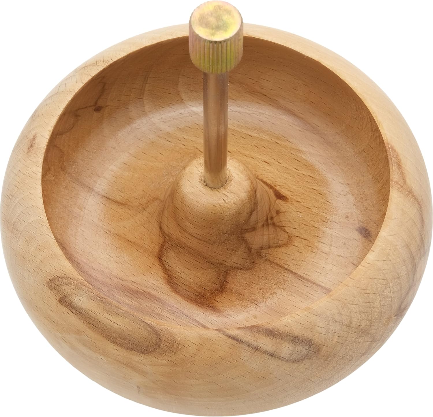 The Beadsmith Spin & String – Bead Stringing Wooden Spinning Wheel with 2 Needles, 4.4” High, 5.6” in Diameter, Quickly String Seed Beads for Jewelry