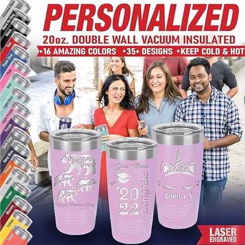 Miniatura 7 de Vaso personalizado para mujer, regalos del día de San Valentín para ella, regalos personalizados, taza de acero inoxidable aislada, regalos de