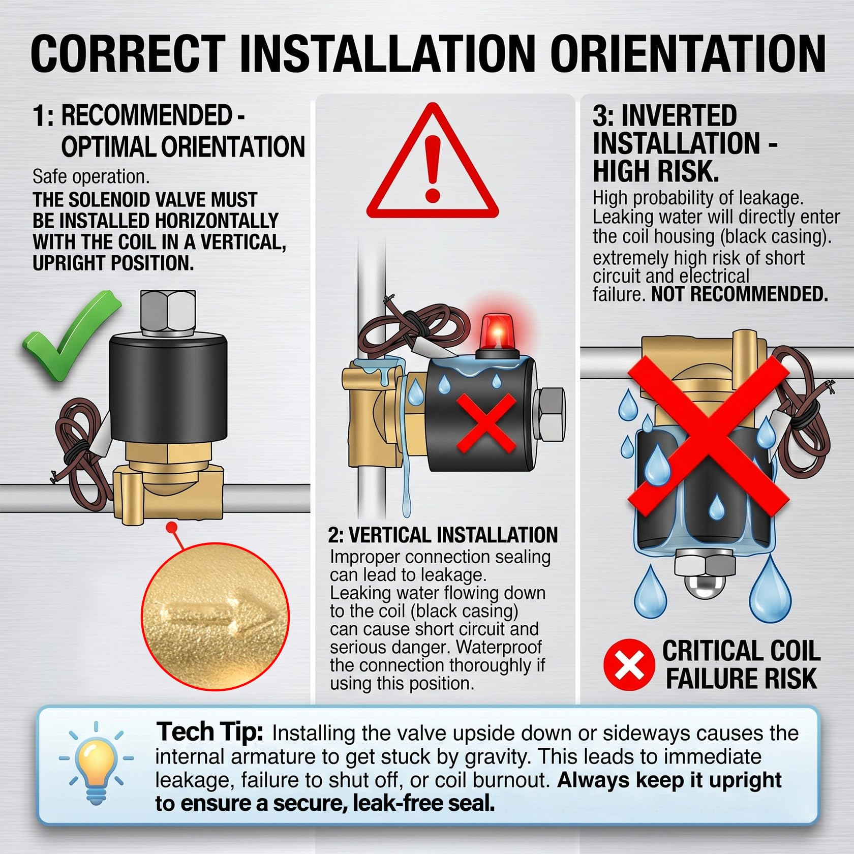 Heschen Válvula solenoide eléctrica de latón, 2W-400-40, PT 1-1/2'', AC220V, aire de agua de acción directa, válvula de reemplazo normalmente cerrada