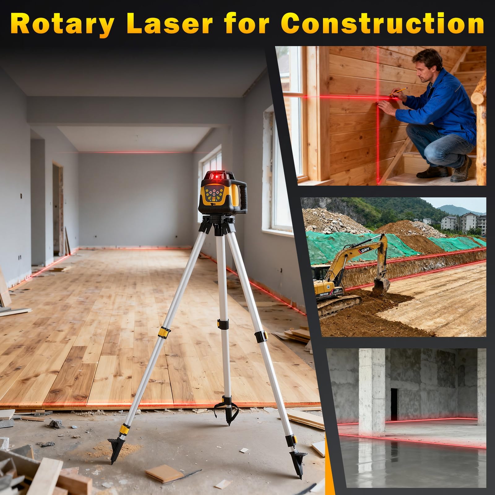 Industrial Rotary Laser Level - 2000ft Range -8