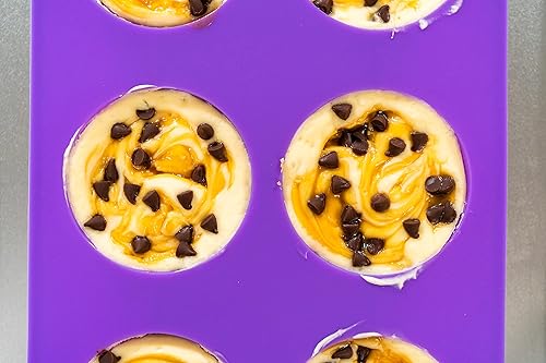 Miniatura 4 de Bakerpan Moldes de silicona antiadherentes para magdalenas, juego de 2 mini sartenes para tartas de queso, molde para tartas Whoopie, molde para